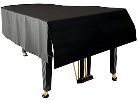 Leder Grand Piano Cover Grand Piano Schutzhülle Schwarz Klavier Dust Cover Grand Dickes Wildlederfutter -Klaviercover Großes Konzert Abdeckung Für Flügel Klavier(160cm/63in) | Schwarz Klavier Dust Cover Grand Dickes Wildlederfutter -Klaviercover Großes Konzert Abdeckung Für Flügel Klavier(160cm)
