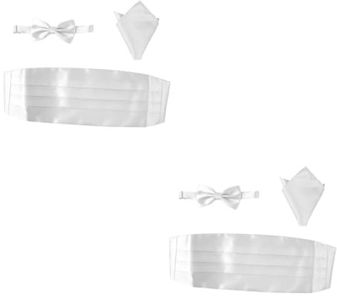 VALICLUD 6 Stk hochzeitslaken wedlock männergürtel قرآن partyspieße sausageparty mens belt dance party fack the prom weddin Kleid binden Geschenkpackung Shirt Mann Kummerbund Weiß