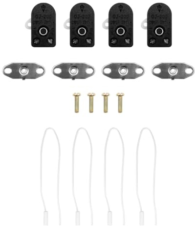 Hsthe Sea 4 Stück Licht Zugschalter, Zugschnurschalter, 2 A, 250 V, Kettenknopf für Ventilator, Kronleuchter