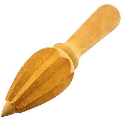 TSA Beech Wood Reamer Lemon Squeezers & Citrus Juicer 15.7 x 2 cm Manual Fruit Reamer Extractor Handheld Juicer Squeezer Ergonomic Design for Daily Use Home Bar Cafe Restaurant