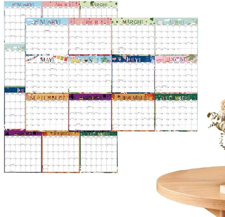 Jahres-Wandkalender 2025, Monatskalender 2025, Urlaubskalender 2025, 2-seitig löschbarer Wandkalender, löschbarer Kalender für 2025, doppelseitiges Funktionspapier für Feiertage, To-Do-Liste & Notizen