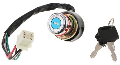 Moto Interruttore A Chiave Di Accensione Interruttore Accensione A 6 Fili Per Auto E Moto, 3 Posizioni, 2 Chiavi, Spina A 9 Pin