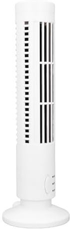 Zerodis Ventilateur de tour sans lame USB 2 vitesses silencieux économie d'énergie ventilateur de refroidissement pour dortoir de bureau à domicile voyage avec brosse tapis antidérapant pour sol de