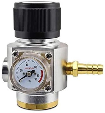 FZCXHONJ Kegging Tools Mini Gas Regulator Soda Keg Regulator Co2 Keg Charger 0-90PSI For Soda Maker Sparkling Water Beer Soda Bottle Tr21.4 home brew equipment(3l8-24UNF)