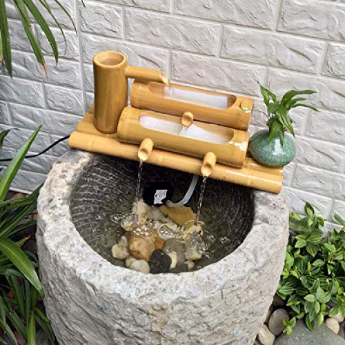 Fontana di bambù da Giardino, Fontana di bambù, Fontana da Giardino Giapponese, Decorazione Moderna, sculture Fatte a Mano, Statue, Arte e Artigianato, Regali di Nozze, 50 cm, Fontana da Interno