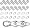 Flintronic 28PCS M3 Wire Rope Clamp with M3 Wire Rope Thimbles, 304 Stainless Steel Wires Rope Clips, 3mm Duplex Bolt Cable Clamps, Fence wire Connector for Awning Fixed Clothesline Tensioner