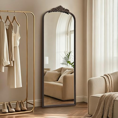Micasso Bronze Full Length Mirror: 21''x56'' Traditional Ornate Vintage Floor Long Body Mirror - Baroque Antique for Wall/Dressing Room/Bedroom/Entryway/Hallway - Home Decor for Living Room