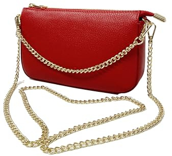 Generico Handtasche und Schultergurt aus echtem Dollar Leder - Made in Italy