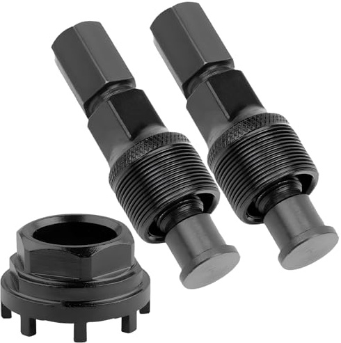 SHUIYUE Fahrrad Lockring Tool Set, 42mm Fahrrad Tretlager Werkzeug | mit 8 Zähnen Fahrrad Kurbelabzieher Kurbelgarnitur Kurbelarm Abzieher für Viele Fahrradtypen