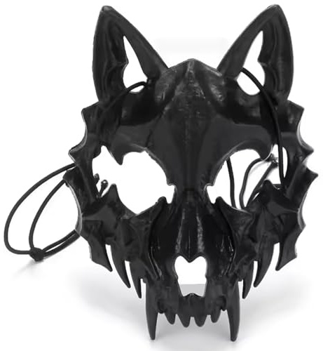 Jorzer Wolf-Maske, gruselige Tier-Gesichtsmaske, realistische Cosplay-Tierschädel-Masken für Verkleidungspartys, Wolf-Partygeschenke, Halloween-Halloween-Kostüme.