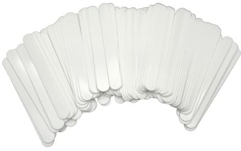 Theracaso Kunststoffmundspatel – unsteril, weiß, 15 x 1,8 cm – Einwegspatel aus Polystyrol für Kosmetik, Medizin, Basteln – BPA-frei, Made in Germany (100 Stück)