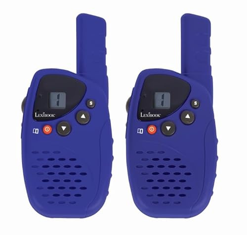 Lexibook, Digitale Walkie-Talkies, TW45ZLXB | 5km Reichweite, LCD-Display, Digitaler Sound, Wiederaufladbar, Ladestation, Gürtelclip, Blau