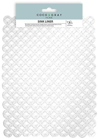 2Pcs Sink Protector Mats – Clear Anti-Slip Kitchen Sink Liners – Durable PVC Drainer Mat & Scratch Protector for Stainless Steel, Porcelain, and Ceramic Sinks – Customizable