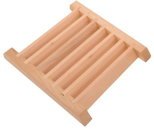 Housoutil Volet Roulant en Bois Marron pour Sauna, Accessoire Résistant à l'usure Bavure, pour Ventilation Salles de Bains et Maisons