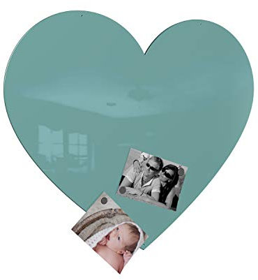 Colours-Manufaktur Herz Magnetwand - viele XXL groß Hochglanz (türkis (RAL 6027 lichtgrün) glänzend)