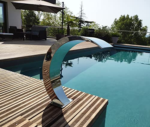 CASCADES-INOX Fontaine Piscine Bassin Modèle Cobra Hauteur 65cm
