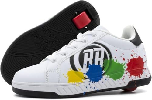 BREEZY ROLLERS Schuhe mit Rollen für Kinder I Rollschuhe-Sneaker Kids I Von Kinder Straßen-Schuhen zu Rollschuh in wenigen Sek. I Patentiertes Klick-System I Turnschuhe mit Rollen für Mädchen & Jungen