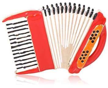 BAJIE Broche émail en Forme d'accordéon Broche de Musicien Broche Instrument de Musique doré Instrument de Musique Broche de Musique Accessoires de vêtements