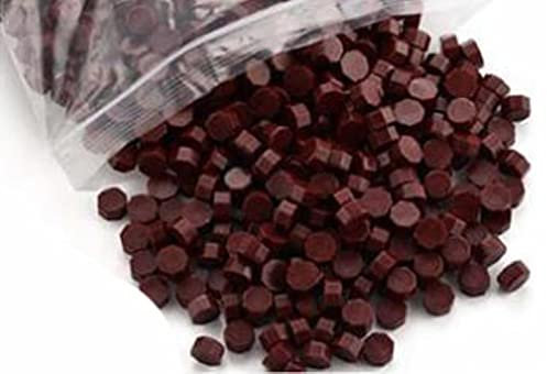 KKDIY 1000g Vintage Siegel Wachs Farbe Versiegelung Granulat DIY Geschenkbox Hochzeitseinladung Büro Traubenwein Flasche Siegel Wachs 3400pcs-Crimson