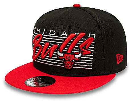 New Era 9Fifty NBA Properties Bulls KepsEra Herrar - flat brim hatt basebollkeps snapback cap Snapback, med skärm Vinter Höst Vår Sommar Sommar-Vinter - S/M (54-57 cm) svart-röd