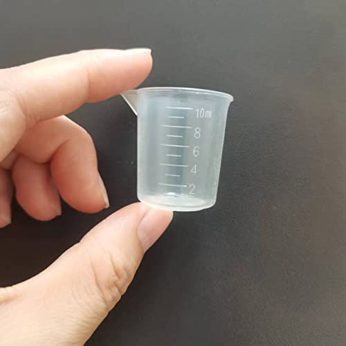 SKYPRO 50 tazas mezcladoras de resina de 10 ml, tazas de medición líquidas, vasos de resina epoxi de graduación para alimentos de pintura epoxi de resina, uso en laboratorio