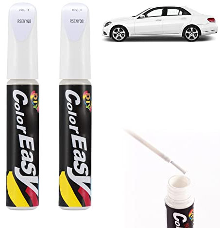 Auto Lackstift Lackreparaturstift,Auto Reparatur Lack Auto Pinsel,Auto Kratzer Reparatur Stift,Autokratzer Reparaturmittel Autolack Reparatur für Autos Reparaturwerkzeug,Lack Reparatur,2pc,Weiß