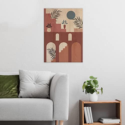 CREARREDA Quadro Moderno in Legno Quadro Moderno Soggiorno Made in Italy Decorazione in Legno Stampa su Legno per Arredo Casa Decorazione in legno