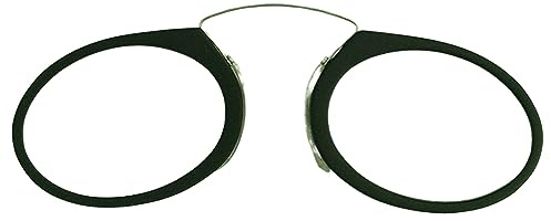PintoMed Lesebrille, Optitrie 1.5, Farbe Schwarz, Damen, Herren, leicht, tragbar, dünn, kompaktes Etui, Bügelloses Design, elegante Farben, Anti-Blaulicht