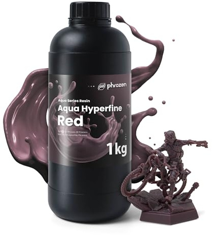 Phrozen Aqua Hyperfine-Red | 3D Drucker Resin für LCD 3D Printer mit 12K+ Auflösung | 405nm Standard Photopolymer Druck Harz | Hohe Präzision, Stabile Druckqualität - Rotbraun (1kg)