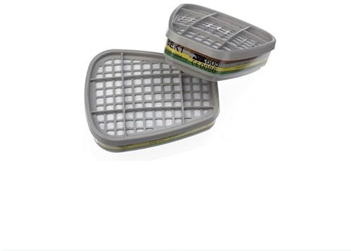 Filtri ABEK1 6059 Ai Carboni Attivi Set Ricambio Universale Respiratore Semimaschera Protezione Polveri Vapori Tossici Filtro gas e vapori organici, inorganici e acidi ammoniaca (1 coppia, 1, unità)