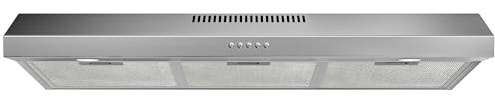 FIREGAS 36 Inch Under Cabinet Range Hood, Ducted/Ductless Convertible Kitchen Vent Hood with 3-Speed Exhaust Fan, 300 CFM, LED Lights, Stainless Steel Stove Hood for Kitchen