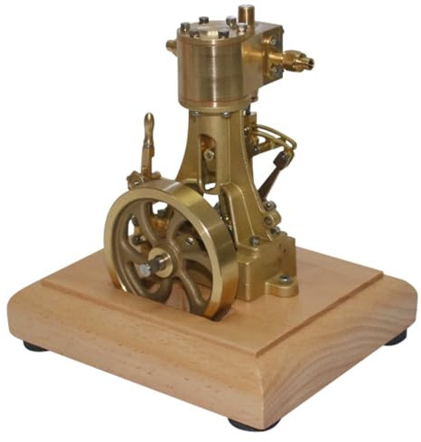 CreativeBlocker Dampfmaschine Funktionsfähig| Mini Metall Motor Modell Erwachsene, 1,85CC Motoren Modelle Einzel Zylinder, Experimentierkasten Wissenschaft Geschenk (RTR)