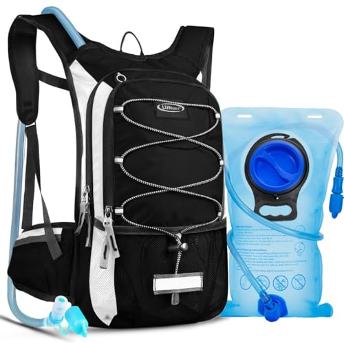 Lunidry Isolierter Trinkrucksack mit 3L BPA-freier, auslaufsicherer Wasserblase, hält Flüssigkeiten bis zu 5 Stunden kühl, Tagesrucksack zum Wandern, Laufen, Radfahren, Jagen, Klettern