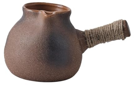 Cabilock Tetera De Arcilla Portátil De Gran Capacidad Para Camping, Olla Multifuncional Para Calentar Leche y Preparar Té, Resistente y Liviana, Adecuado Para Exteriores y Barbacoas,
