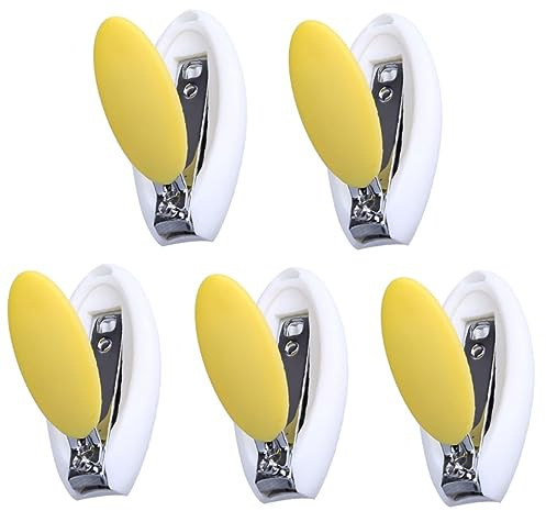 JOINPAYA 5piezas Cortaúñas Para Bebés -shaped Herramienta De Cuidado De Uñas y Portátil Diseño Cartoon Seguro y Práctico Para Recién Nacidos Aleatorios