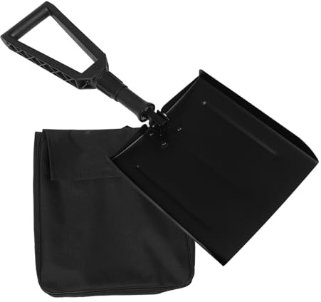 GANAZONO Pala Neve Portatile con Ferro Design per Rimozione Neve Strumento Versatile per Campeggio e Pulizia Auto Include Sacchetto Stoffa per Stoccaggio e Protezione