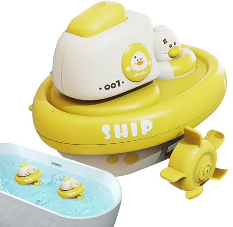 Båt badleksak Handvevsdriven Rolig Interaktiv Leksaksbåt För Bad | Badvattenleksak Roligt badspel, leksaksbåt och vattenleksak, pojkar, perfekt för badlek, dusch, inomhus, utomhus, pool, och