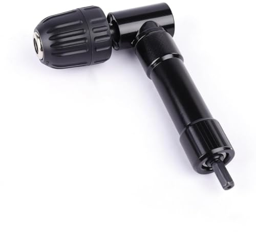 Portabrocas de 90 Grados para Taladro Angular, Portabrocas Ángulo Recto, Adaptador de Broca, Broca de Ángulo Recto, Rango de Sujeción de 0,8 a 10 mm, Adaptador Universal de Taladro