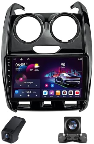 Autoradio per Renault Duster Dacia Duster 2015-2021 LADA Largus 2021 con Carplay&Android Auto - 9 pollici Radio SupportoAM FM GPSNavigazione Bluetooth5.0 Telecamera di Retromarcia(NF-3)
