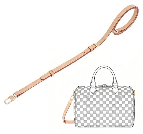MMDOCO Vachetta - Correa de hombro para bolso Pochette Metis, Toiletry Pouch 26, Alma, Speedy B, correa de cuero de alta calidad para cambiar de bolso, correa de hombro (negro)