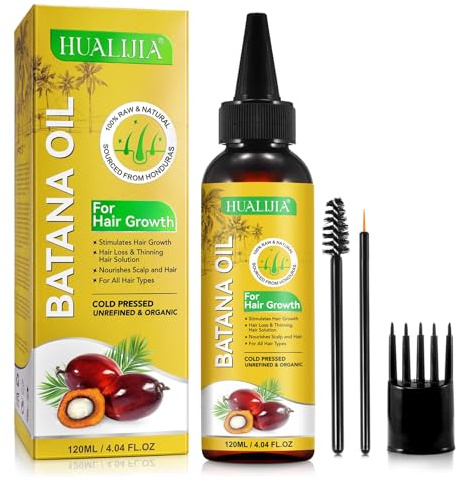 P-Beauty Batana-olja för hår, kallpressad 120 ml – hårolja för hårväxt, hårvård och hårbottenvård – naturolja för hår, hårbotten, ögonfransar, ögonbryn – stärker hårrötter och ger näring intensivt