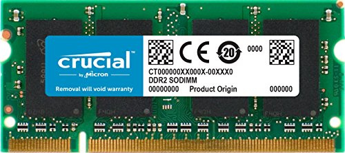 Crucial CT25664AC667 - Memoria RAM de 2GB DDR2 667MHz (PC2 5300) SODIMM 200 Pin