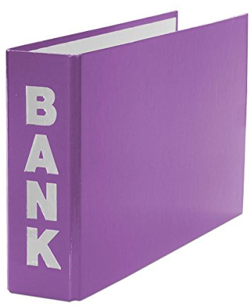 10x Bankordner / 140x250mm / für Kontoauszüge / Farbe: lila