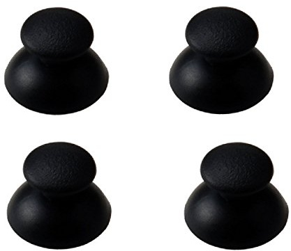 4X LEVE ANALOGICO PLASTICA ESTERNA NERA per controller Sony PlayStation 3 PS3