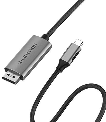 LENTION Adaptador Cable de 1,8M USB C a DisplayPort (4K@60Hz) para MacBook Pro 13/14/15/16 2024-2016, Nuevo Mac Air/iPad Pro/Surface, Chromebook, Samsung S20/S10/S9/S8/Note, etc (CU708, Gris)
