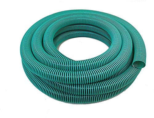 HeRo24 Spiralschlauch Saugschlauch Druckschlauch Förderschlauch 32 mm Transparent/Grün 10 m PVC