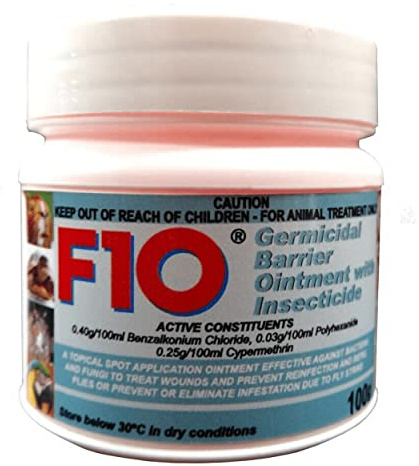 F10 Barrier Cream Ointment 100g Pet Insecticide Antibac Wound Fungal Animal