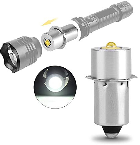 GOTOTOP P13.5S 3W Flashlight LED Replacement Bulb,led High Power LED Upgrade Bulb Torch Lamp Emergency Work Light(3V-White),led bulb