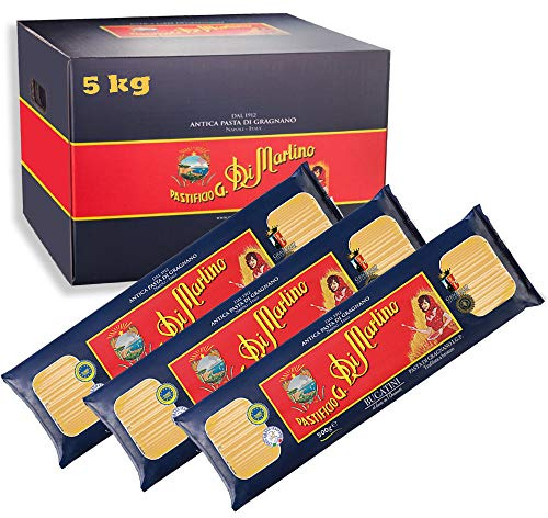 Bucatini | 5kg Maxi Formato | Antica Pasta di Gragnano Igp | Pastificio Di Martino | Confezione 10 Pezzi da 500Gr | Eccellenza della Campania | 100% Grano Italiano | Idea Regalo