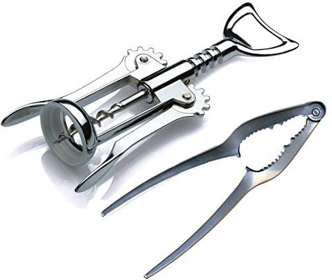 ZASEVES cavatappi levatappi con schiaccianoci apribottiglia Duetto Apri e schiaccia Prodotti Italiani CREAZIONI i Colori nel Cuore